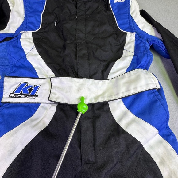K1 RaceGear Speed 1 Karting Suit Level 2 Black White Blue 5XS Kids Jumpsuit - Picture 3 of 16